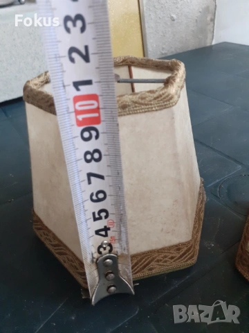 Стари плафони от естествена кожа лампа абажур полилей, снимка 5 - Антикварни и старинни предмети - 53285881