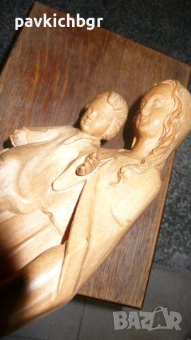 Дърворезба на богородица, снимка 2 - Антикварни и старинни предмети - 41699313