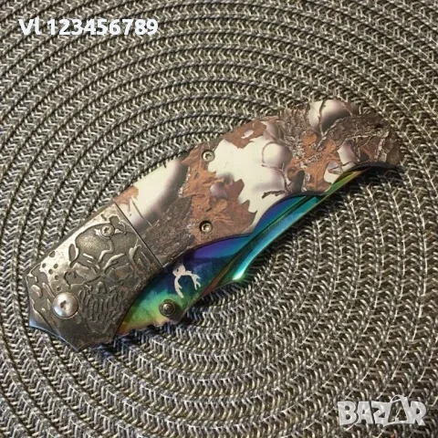 Джобен нож-100x215 mm (фолдър, сгъваем нож) The bone Edge, снимка 5 - Ножове - 53817711