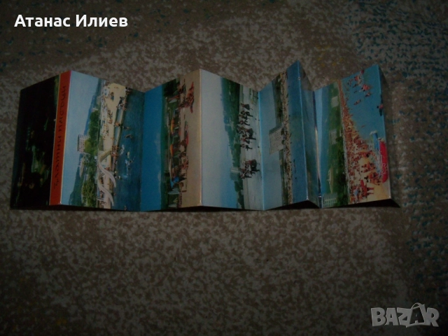 Соц фото сувенир картички от Златни пясъци 1974г., снимка 2 - Други ценни предмети - 51966605