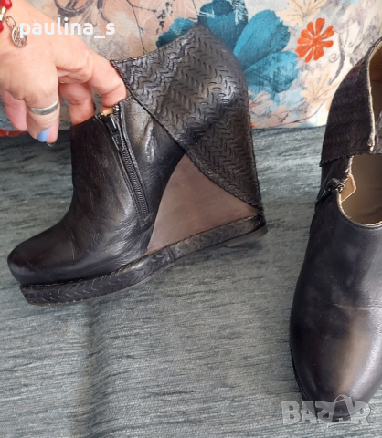 Естествена кожа / дамски обувки на платформа "Ixos" / номер 37 / 38, снимка 10 - Дамски елегантни обувки - 44924148