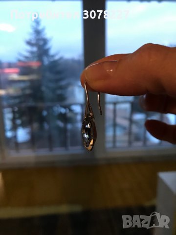 Обеци с камъни Сваровски, снимка 4 - Обеци - 39534281