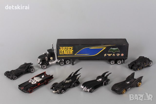 Метален комплект Камион и 6 коли - Батман