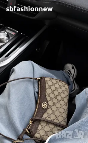 Gucci чанта с кафяво или черно, снимка 3 - Чанти - 56321158