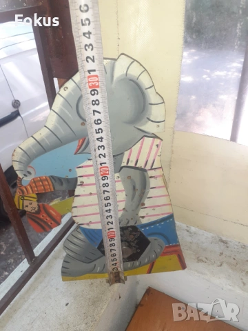 Стара бълг.метална мишена играчка от стрелбище пушка слонче, снимка 6 - Антикварни и старинни предмети - 53275144