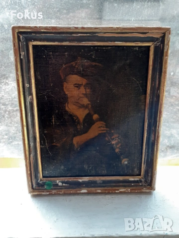 МНОГО СТАРА КАРТИНА РЕПРОДУКЦИЯ С ПЕЧАТ, снимка 2 - Антикварни и старинни предмети - 53503838