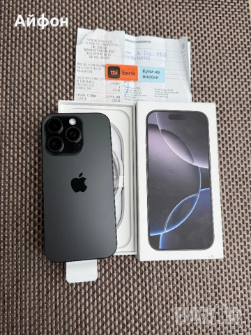 КАТО НОВ!/*ЛИЗИНГ*/ iPhone 16 Pro 128Gb Black Titanium 24М гаранция