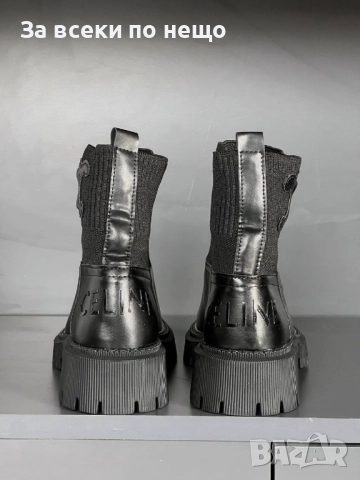 Celine Дамски Черни Боти Селин Код E1110, снимка 5 - Дамски боти - 52658112