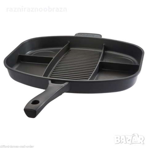 Многофункционален грил тиган с 5 отделения, снимка 2 - Съдове за готвене - 52950718