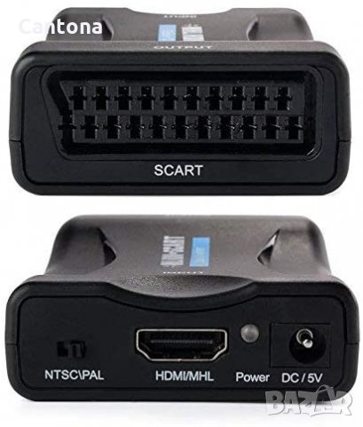 Аудио и видео конвертор, SCART женско- HDMI женско, 720p/1080P, снимка 2 - Кабели и адаптери - 36011372