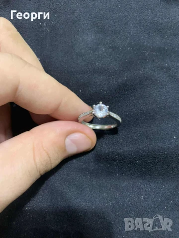 Пръстен от платина 950 с диамант , снимка 1
