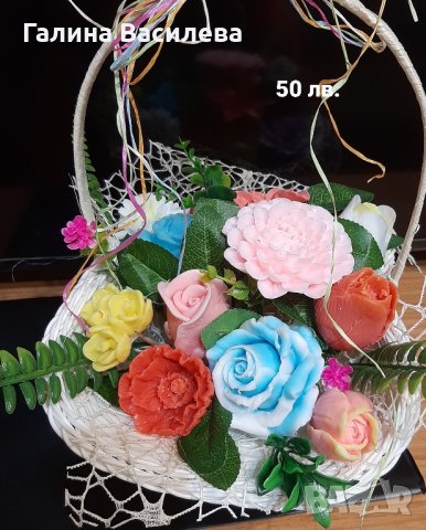 Ръчно изработени цветя от сапун, снимка 13 - Арт сувенири - 39495707