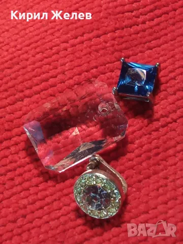 2 СТАРИ КРИСТАЛНИ АРТ ДЕКО МЕДАЛЬОНА РЪЧНА БИЖУТЕРСКА ИЗРАБОТКА БОХЕМСКИ и ПЛАНИНСКИ КРИСТАЛ 26183, снимка 16 - Антикварни и старинни предмети - 36248279