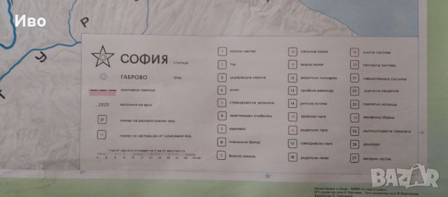 Голяма стенна карта на защитени растения, снимка 6 - Колекции - 41305987