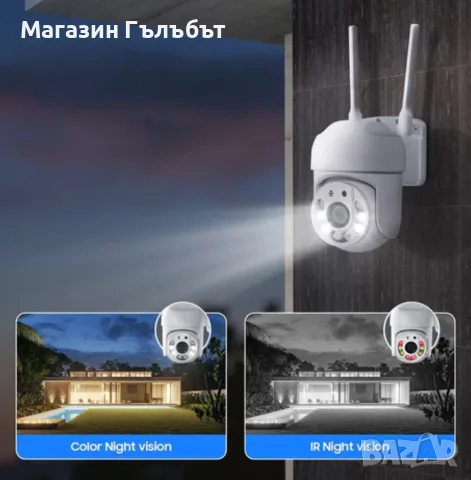 Wi Fi камера 1080P с връзка за PC, IOS, Android и нощен запис /Резолюция: 2MPX; Вграден микрофон, снимка 4 - IP камери - 56235450