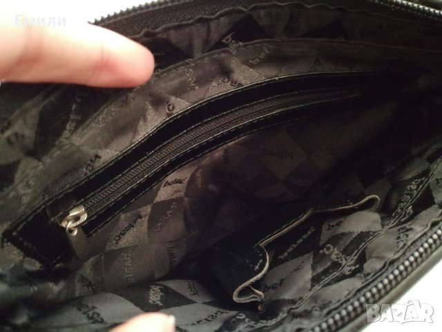 Подарък при поръчка над 25 лв - belsac дамска кожена чанта за рамо в черен цвят, снимка 16 - Чанти - 44340663