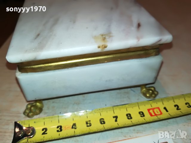 МРАМОРНА КУТИЯ С ОБКОВ 1101231100, снимка 14 - Антикварни и старинни предмети - 39263979