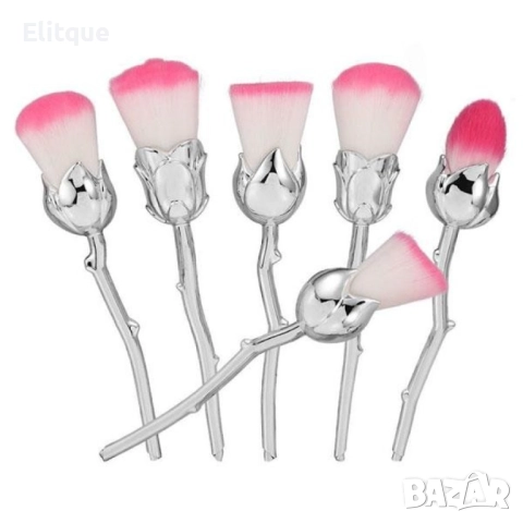 Шест броя четки за грим с форма на роза HZS44, снимка 11 - Други - 52830531