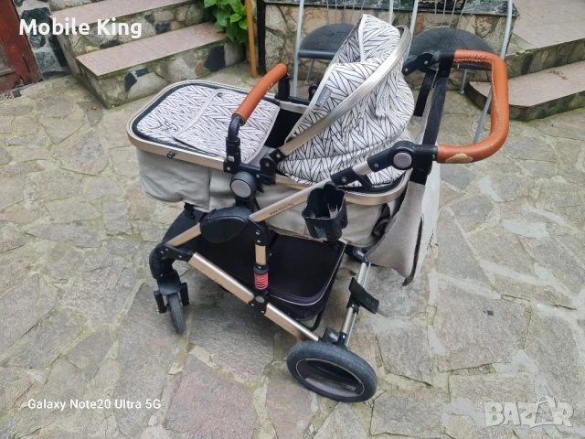 МОНИ Комбинирана количка 3 в 1 GALA Premium BARLEY, снимка 3 - Детски колички - 50577780