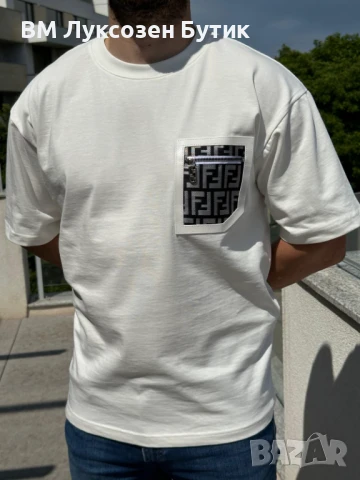 🟡⚫🔴 МЪЖКА ТЕНИСКА FENDI СТИЛ – В ТРИ ЦВЯТА! 🔴⚫🟡 💥 СПЕЦИАЛНО НАМАЛЕНИЕ САМО ТАЗИ СЕДМИЦА! 💥, снимка 3 - Тениски - 50456666