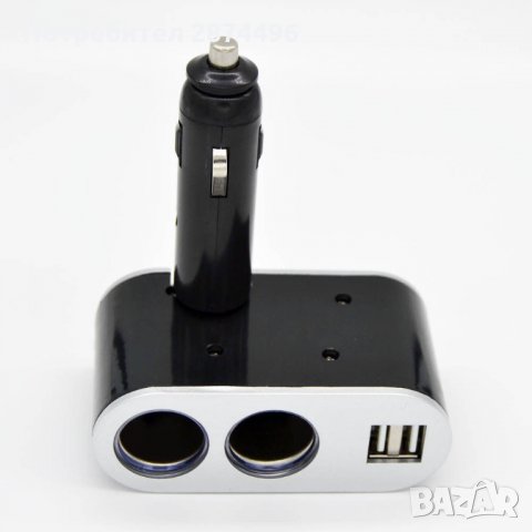 01002 Разклонител за автомобилна запалка с две гнезда и 2 x USB, снимка 4 - Аксесоари и консумативи - 34560188