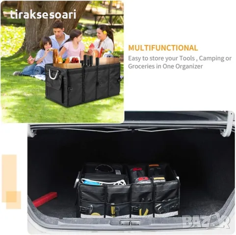  Многофункционален органайзер за багажник водоустойчив сгъваем с алуминиеви дръжки, снимка 8 - Аксесоари и консумативи - 50074561