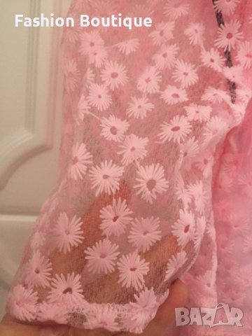 Розова дантелена рокля , снимка 9 - Рокли - 39881671