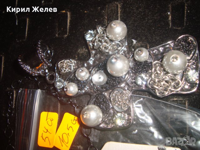 МОДЕН АРТ СРЕБРИСТ ПЕРЛЕН КРЪСТ МЕДАЛЬОН с ВЕРИЖКА 24303, снимка 7 - Колиета, медальони, синджири - 33953415