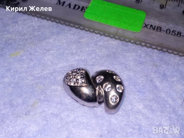 СКЪПОЦЕНЕН СРЕБЪРЕН МЕДАЛЬОН СРЕБРО 925 с БЯЛА ПОЗЛАТА и ФАСЕТИРАНИ ЮВЕЛИРНО КРИСТАЛЧЕТА 34440, снимка 12 - Колиета, медальони, синджири - 39318928