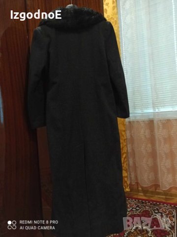 Дълго черно палто на Danini Русе, снимка 4 - Палта, манта - 42682568