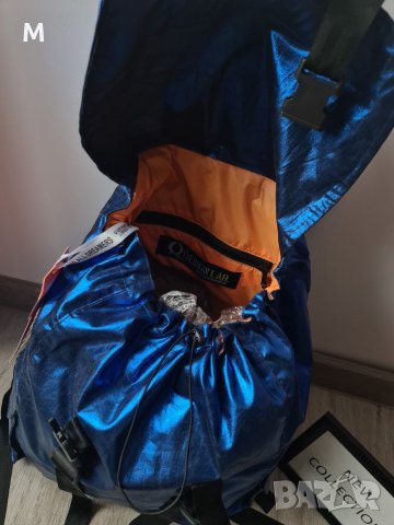 НОВА колекция спортна чанта в цвят СИН ХАМЕЛЕОН на Q DESIGN LAB. Тип- мешка, снимка 4 - Раници - 41267852