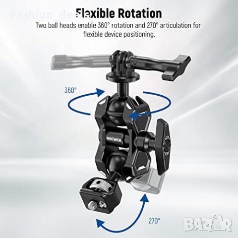 Нов Адаптер за монтиране на екшън камера/Артикулиращо магическо рамо с двойни глава, снимка 8 - Друга електроника - 41514297
