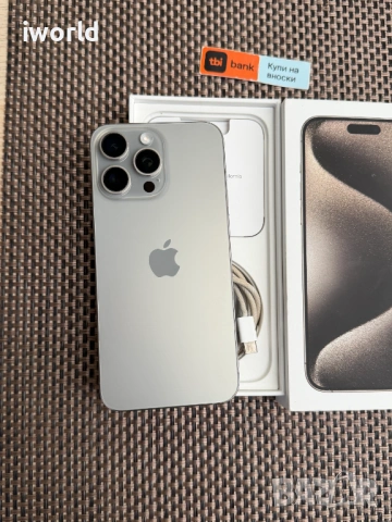 100% Батерия❗️ iPhone 15Pro MAX ❗️Лизинг от 27E/мес ❗️natural Titanium ❗️256GB , снимка 5 - Apple iPhone - 53381103