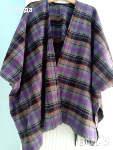 Дамско пончо - вълнен плат
