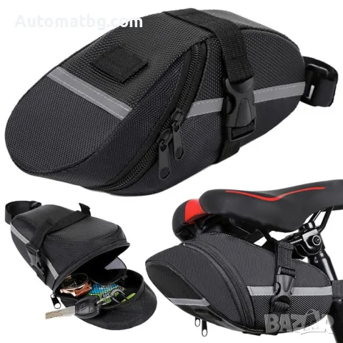 Чанта за велосипед Automat, РА324, 21x9x10см, Черен, снимка 5 - Велосипеди - 49151535