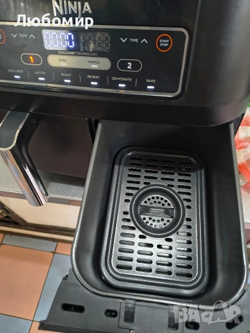 Ninja Foodi Двузонов дигитален фритюрник с горещ въздух, 2 чекмеджета, 7.6 л, 6 в 1, без олио , снимка 5 - Фритюрници - 53231320
