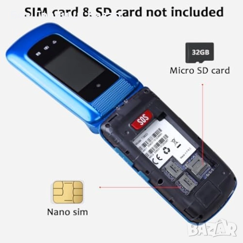 Нов Лесен за употреба мобилен телефон 4G със зарядна станция за възрастни, снимка 7 - Други - 52582077