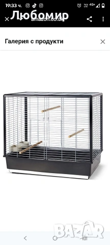 Savic Noah Knock Down Птича клетка, сгъваема, черна, 80 x 50 x 70 см, голяма клетка за корели 