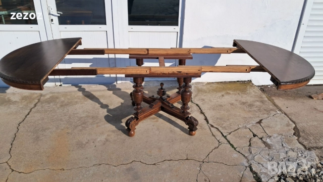 Маса антикварна масив №120, снимка 3 - Маси - 51854181