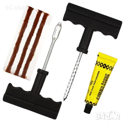 Авариен комплект инструменти за ремонт на спукани гуми, снимка 5 - Аксесоари и консумативи - 49631170
