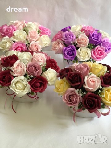 Букет със сапунени рози, снимка 16 - Подаръци за жени - 33178203