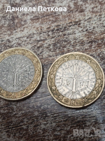 Две монети 1 euro от 1999, снимка 3 - Друго търговско оборудване - 53831108