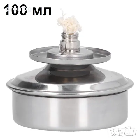 спиртна лампа, метална, неръждаема стомана 100 мл, 200 мл , снимка 4 - Други - 34536812