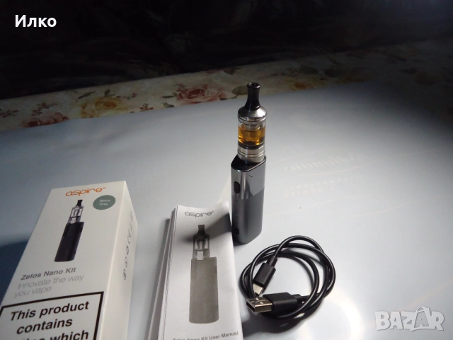 Aspire Zelos Nano + течност, снимка 4 - Електронни цигари - 46473004