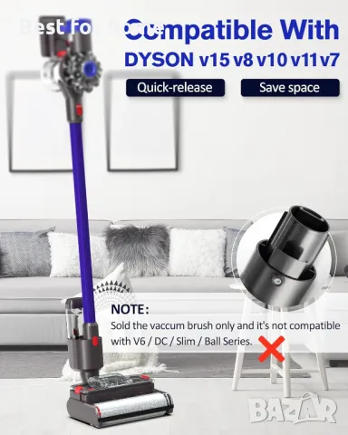 Перяща глава за Dyson V7 V8 V10 V11 V15- пълен комплект, снимка 2 - Прахосмукачки - 49972754