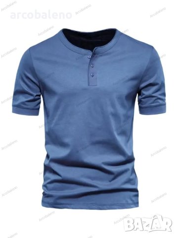 Мъжка тениска Henry Crewneck Short Sleeve T-shirt Men's Slim fit, 6цвята - 023, снимка 4 - Тениски - 41829667