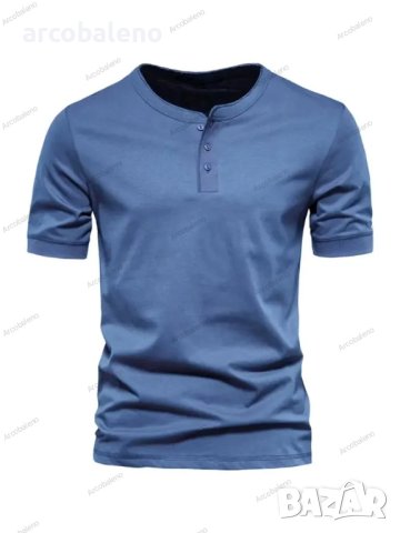 Мъжка тениска Henry Crewneck Short Sleeve T-shirt Men's Slim fit, 6цвята , снимка 4 - Тениски - 41829667