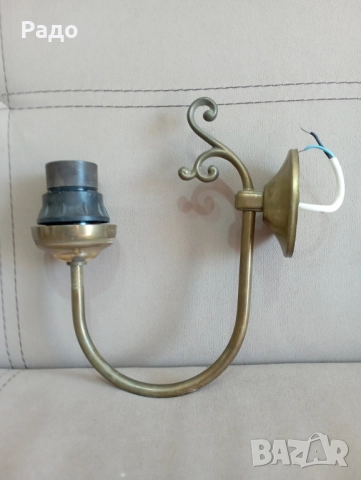 Три броя месингови аплици лампи за стена, снимка 2 - Лампи за стена - 52411092
