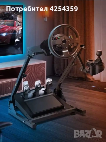 Стойка за волан Logitech Thrustmaster с място за скоростен лост, снимка 4 - Аксесоари - 53051939