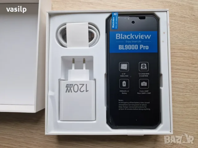 Удароустойчив Blackview BL9000 Pro, IP69, 12+24 GB RAM / 512GB памет, тройна Samsung + FLIR термична, снимка 4 - Други - 55856997